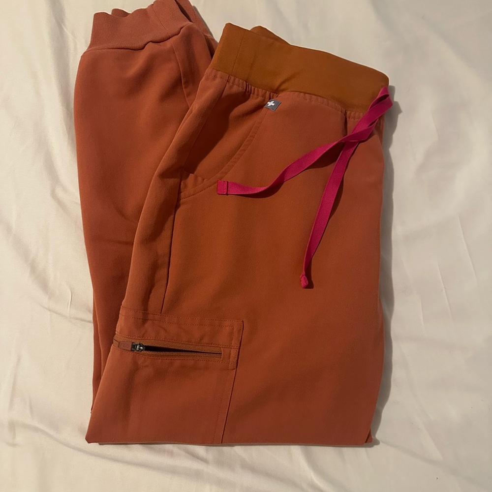 FIGS Petite Terracotta Scrub Pants
